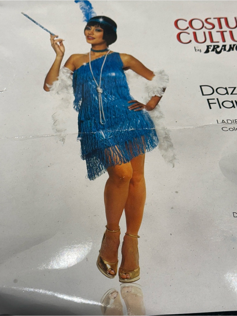 Blue Fringe Flapper Mini Dress - Costume Culture